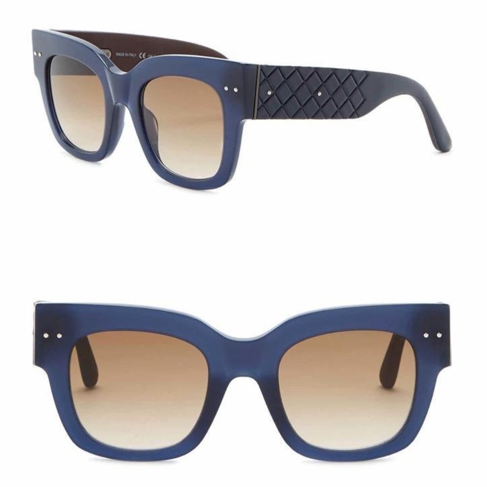 Bottega Bv0008s 49mm Retro Cat Eye Sunglasses Zeiss Lenses